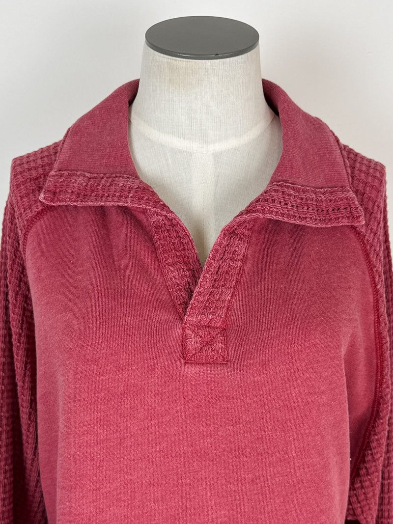 Laura Waffle Knit Pullover