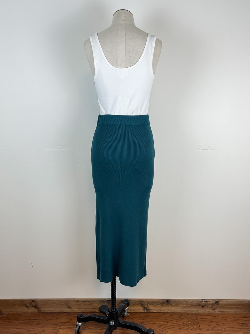 Briar Midi Sweater Skirt in Peacock