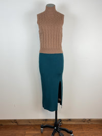 Briar Midi Sweater Skirt in Peacock