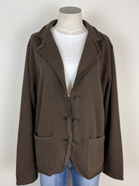 Hannah Raw Edge Blazer in Espresso