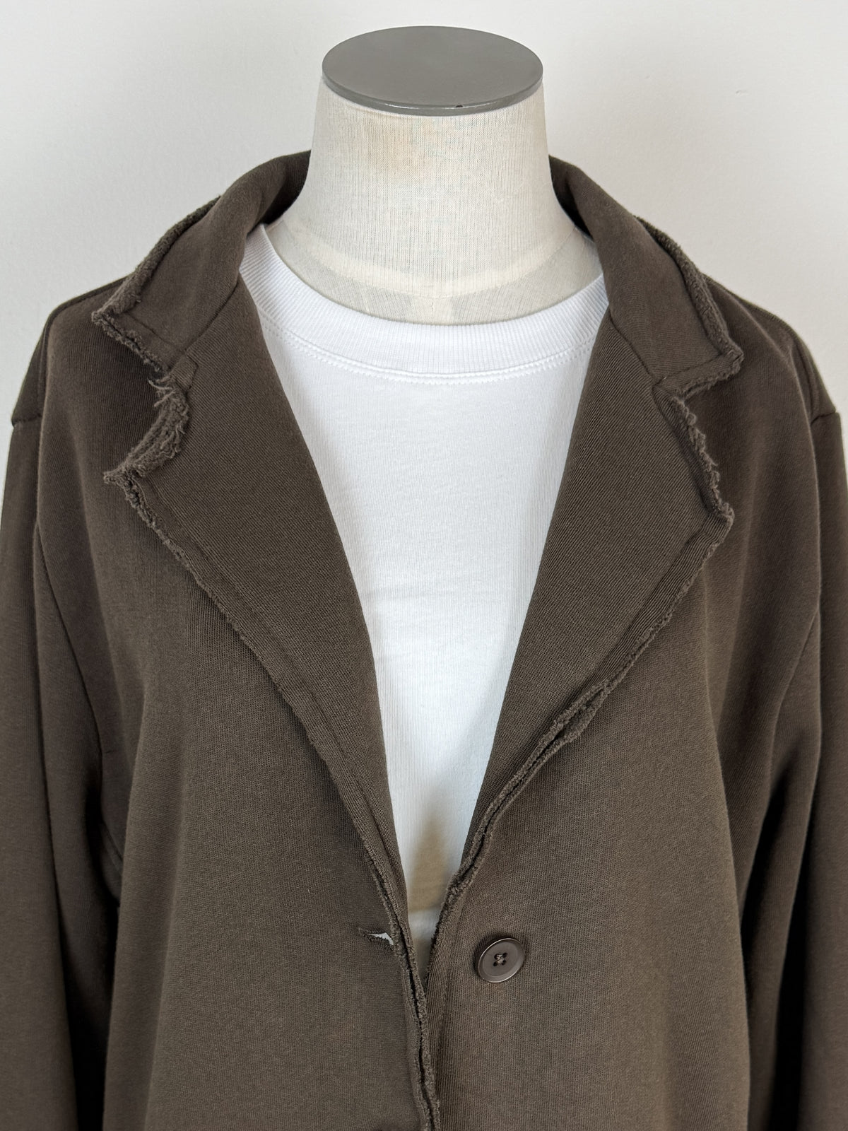 Hannah Raw Edge Blazer in Espresso