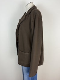 Hannah Raw Edge Blazer in Espresso