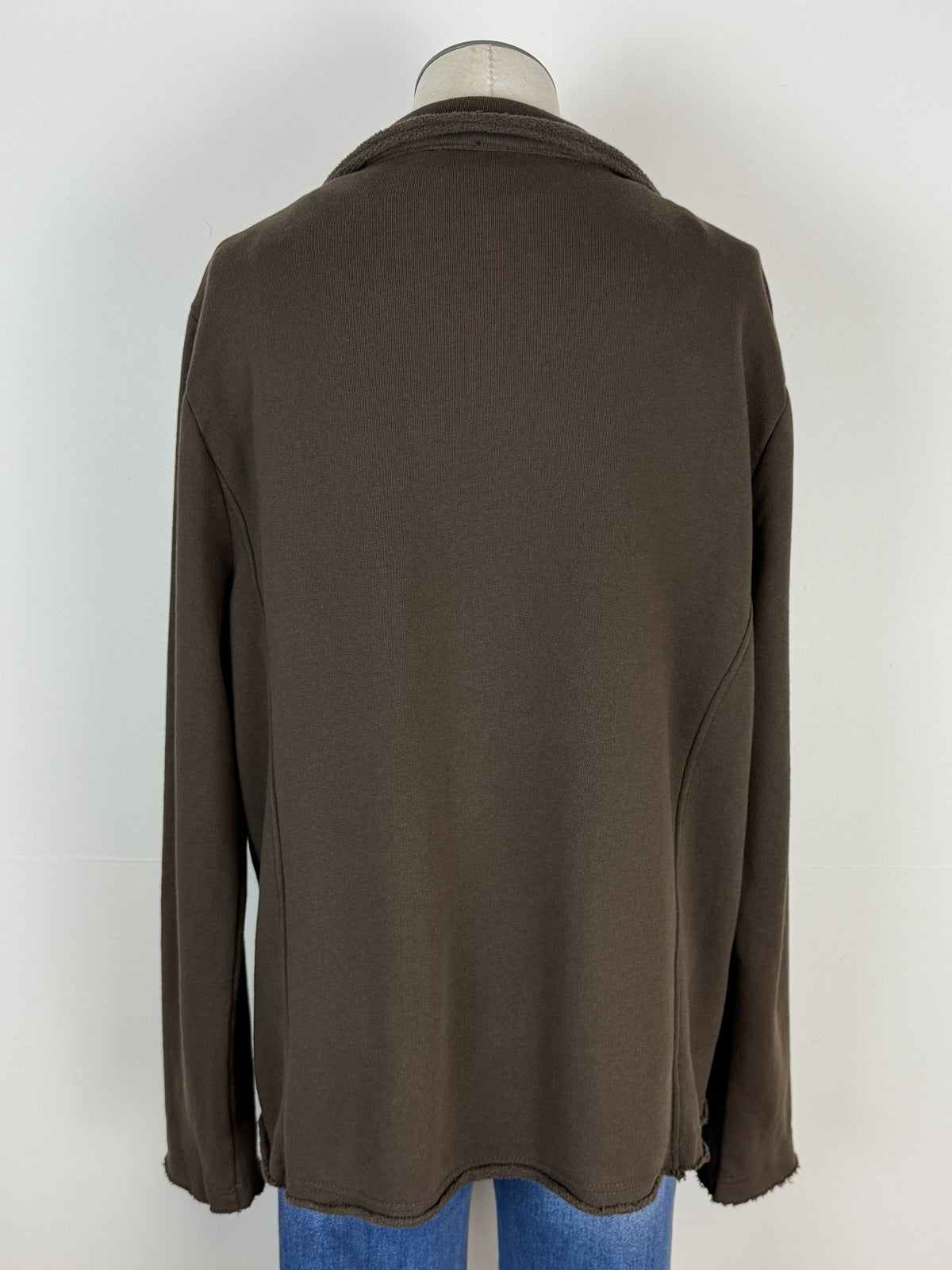 Hannah Raw Edge Blazer in Espresso