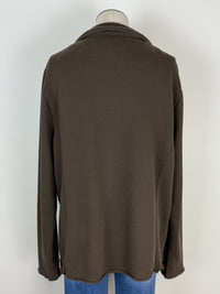 Hannah Raw Edge Blazer in Espresso