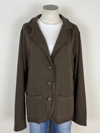 Hannah Raw Edge Blazer in Espresso