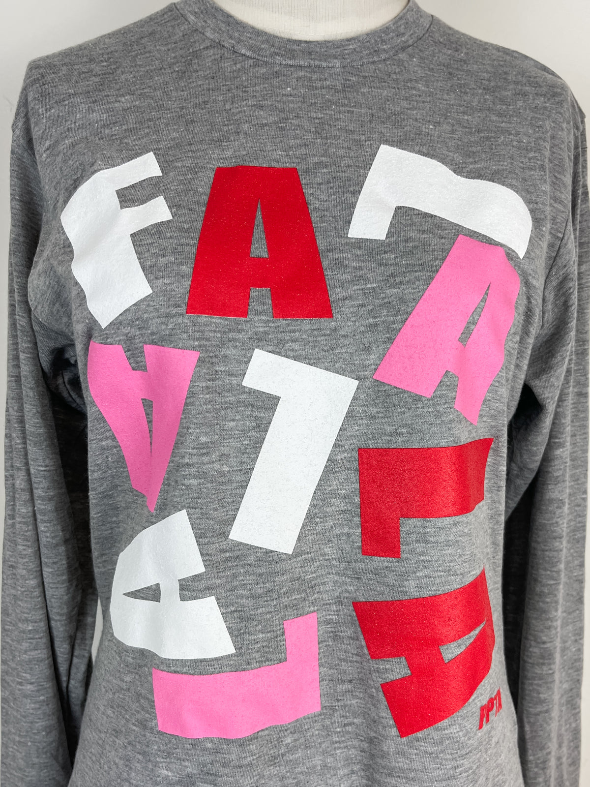 Fa La La Long Sleeve Tee in Grey