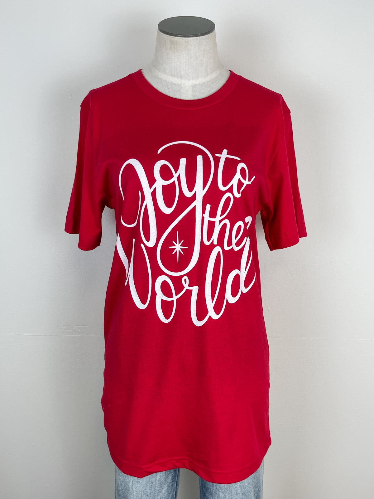 Joy To The World Tee in Red