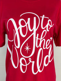 Joy To The World Tee in Red