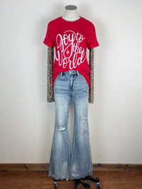 Joy To The World Tee in Red