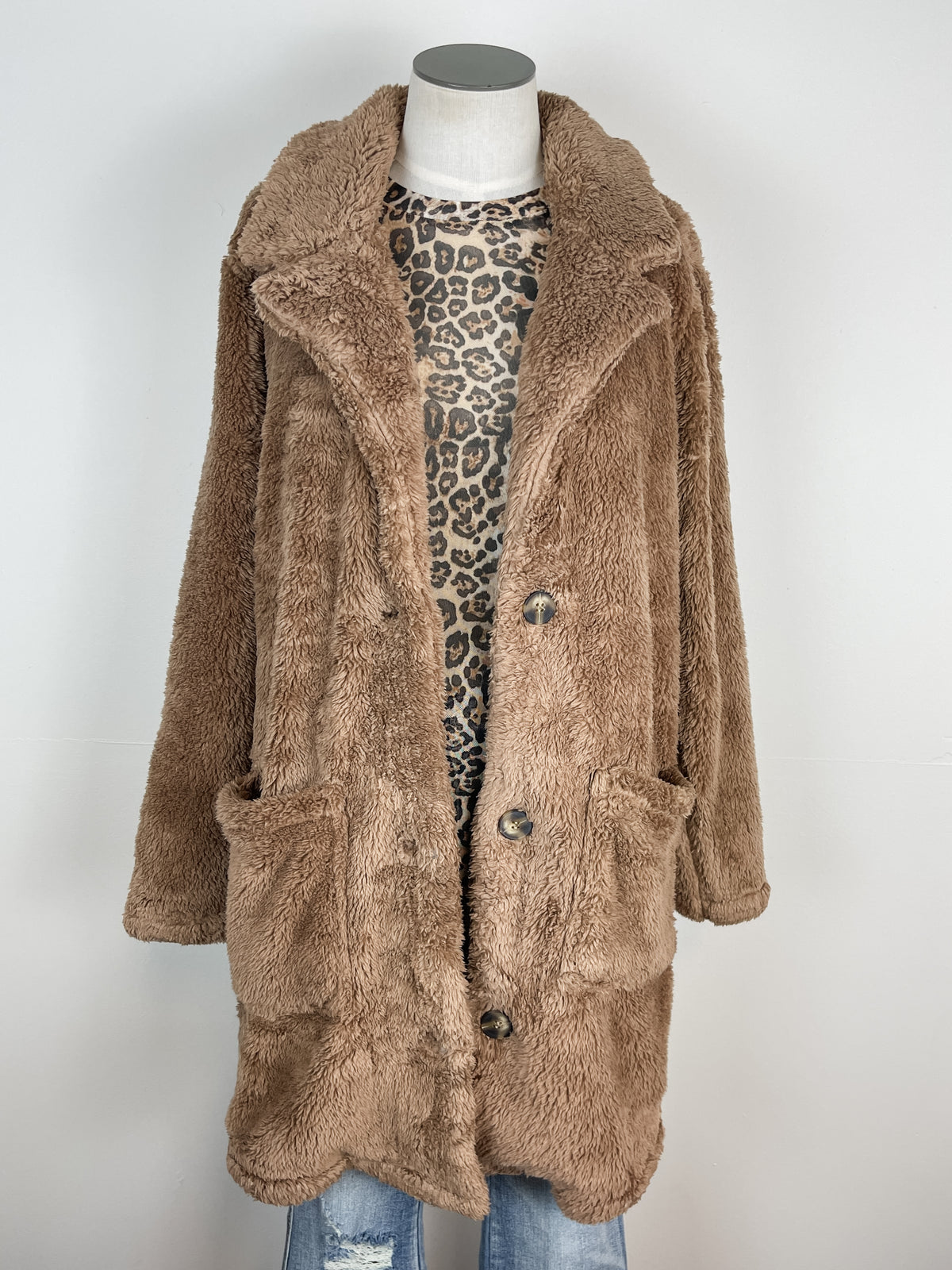 Krissa Long Sherpa Coat