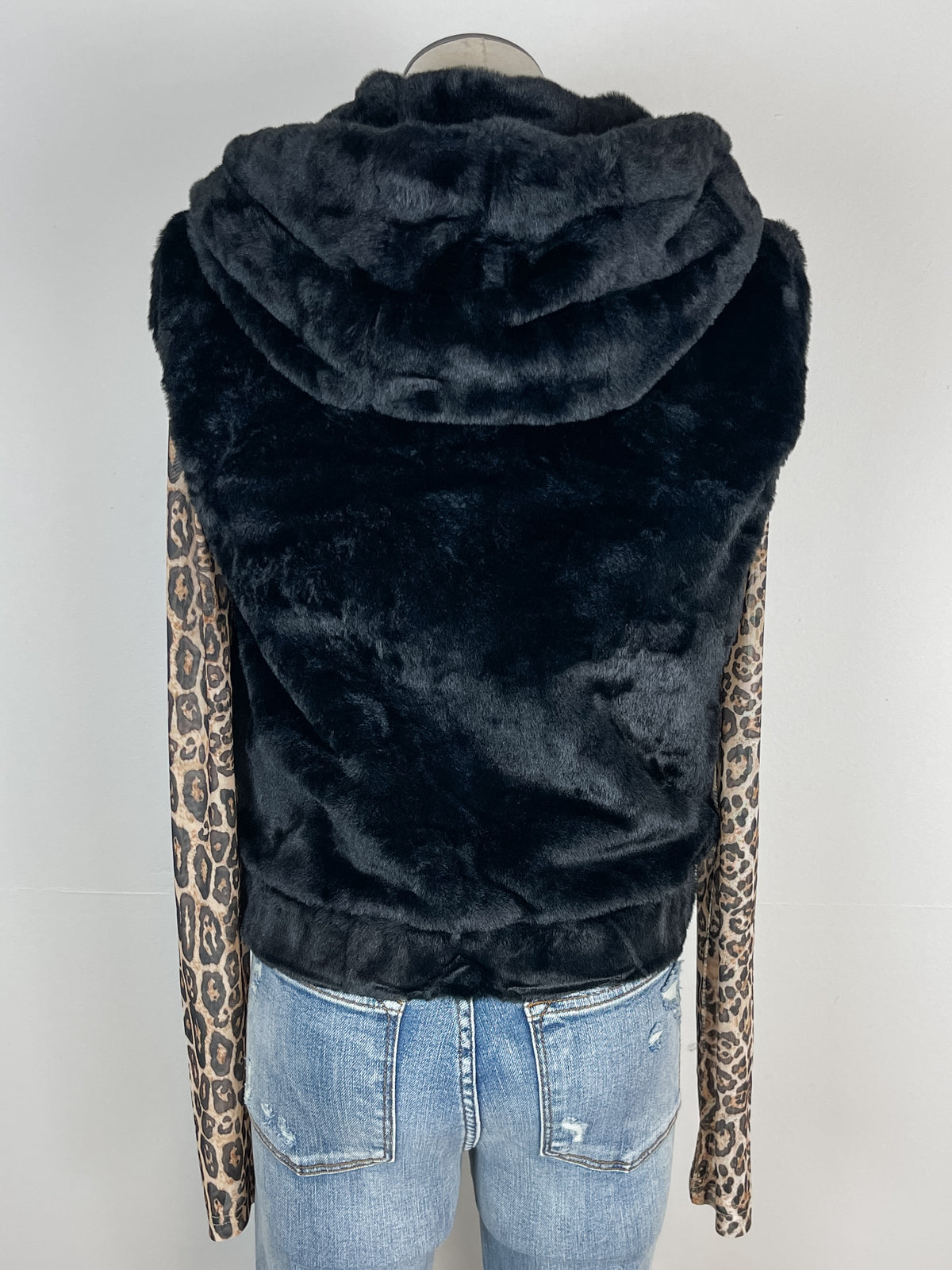 Felicity Hooded Faux Fur Vest