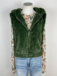 Felicity Hooded Faux Fur Vest