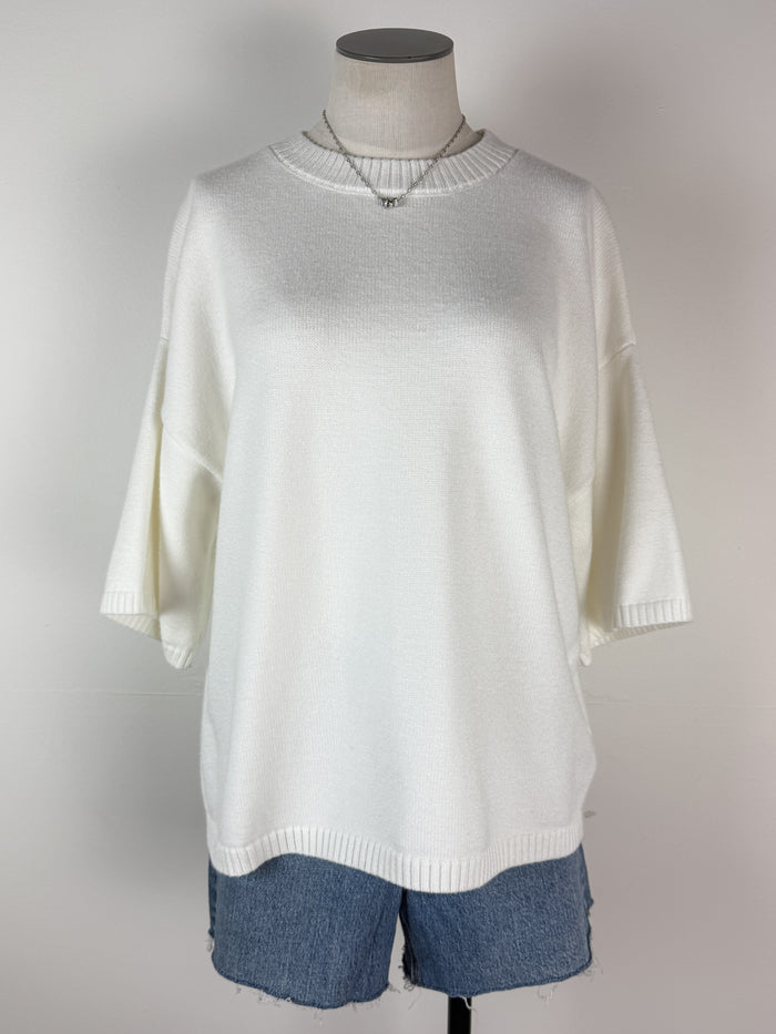 Rory Knit Top in Off White
