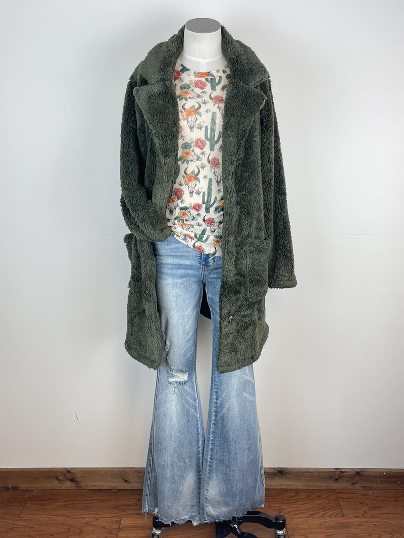 Krissa Long Sherpa Coat