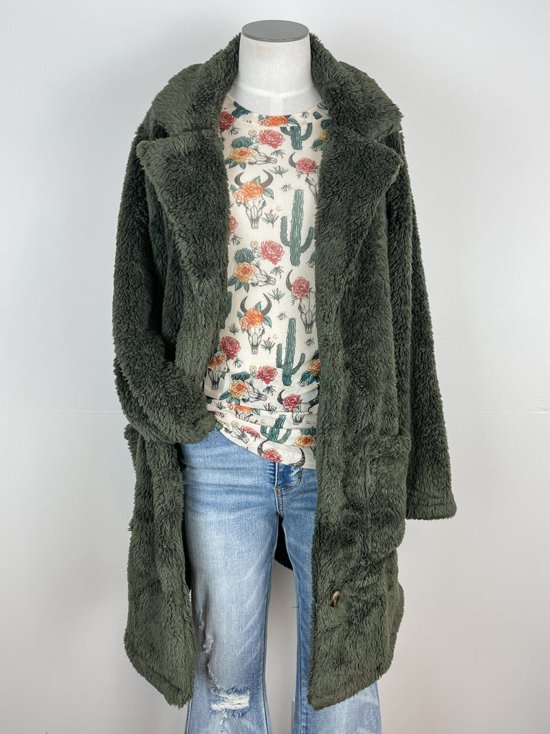 Krissa Long Sherpa Coat