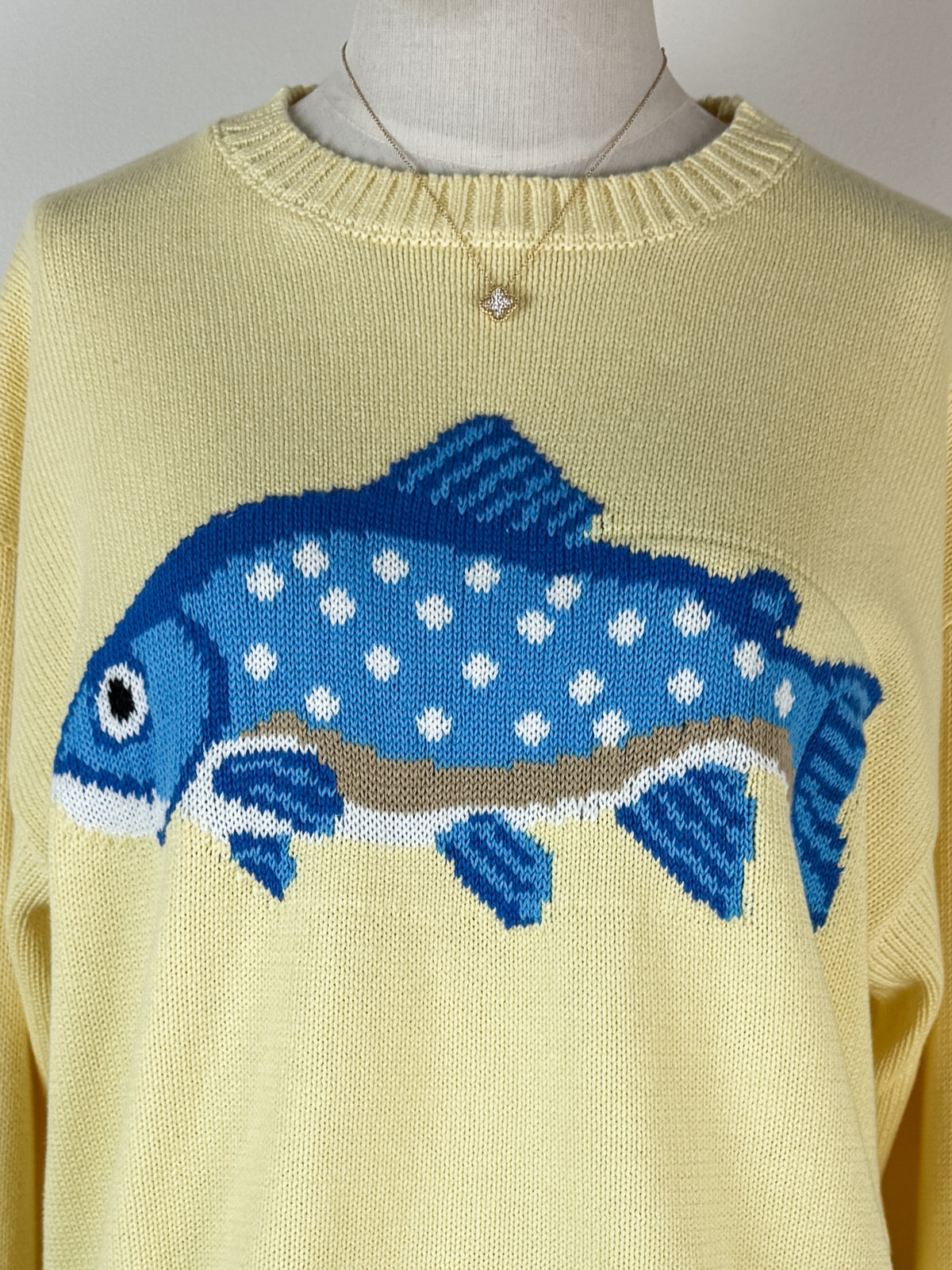 Amy Fish Sweater in Lemon