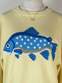 Amy Fish Sweater in Lemon