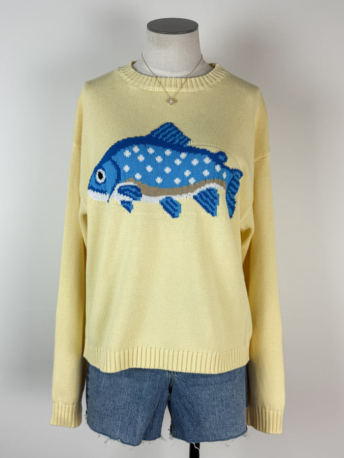 Amy Fish Sweater in Lemon