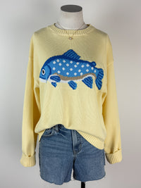 Amy Fish Sweater in Lemon