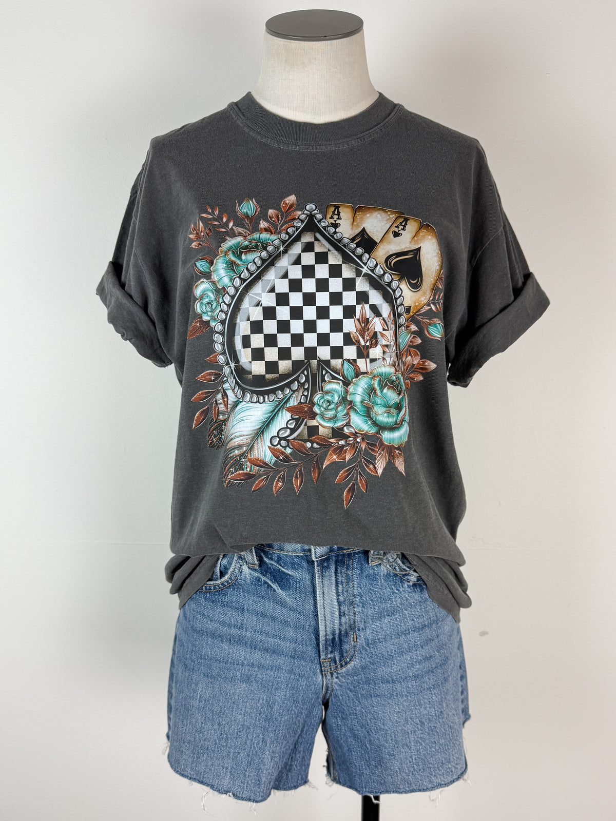 Ali Tee in Charcoal