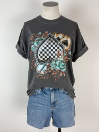 Ali Tee in Charcoal