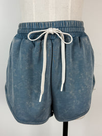 Ari Scuba Top and Shorts Set in Washed Navy