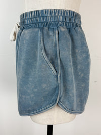 Ari Scuba Top and Shorts Set in Washed Navy