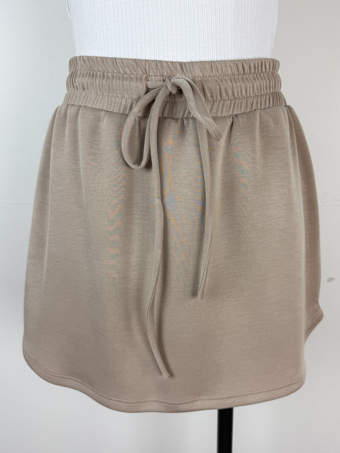 Mae Scuba Skort in Tan