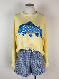 Amy Fish Sweater in Lemon