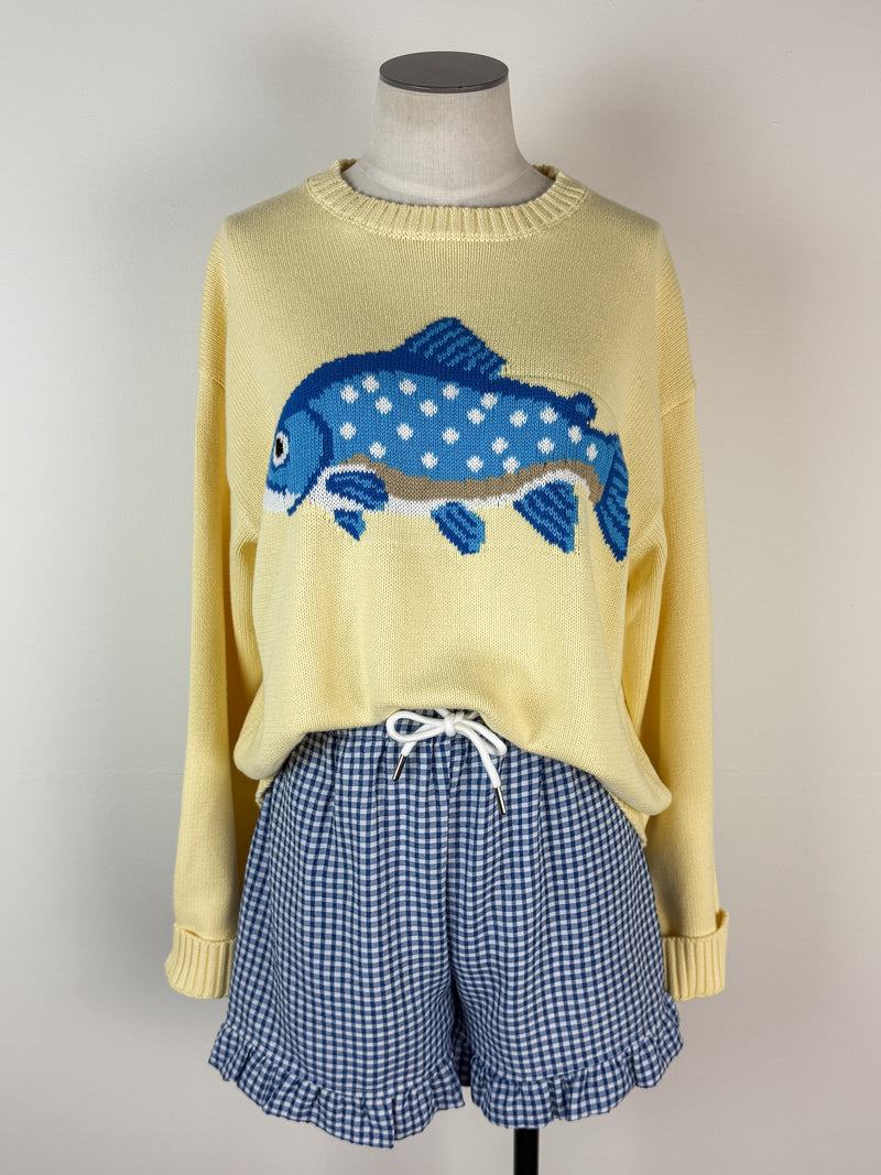 Amy Fish Sweater in Lemon