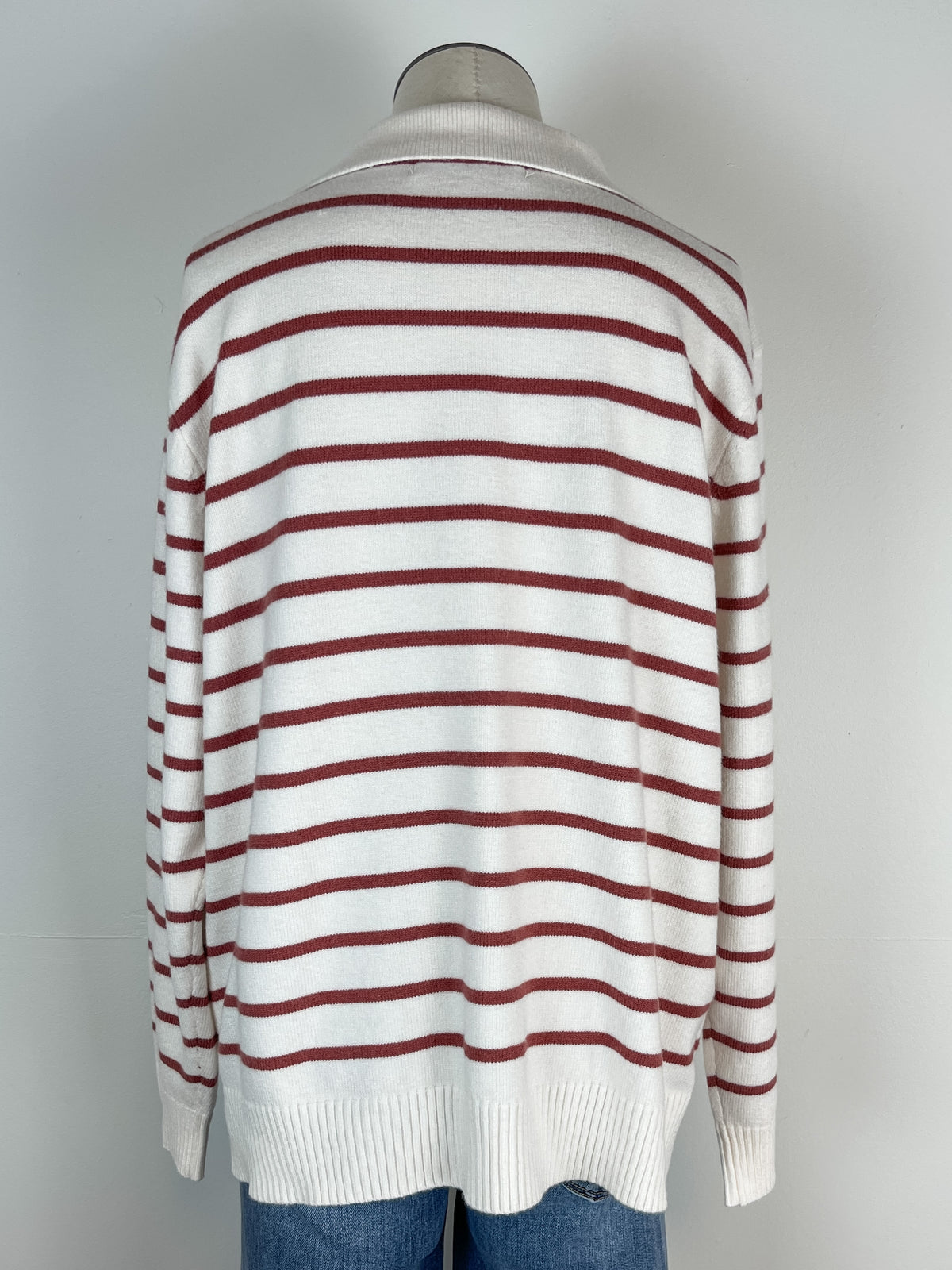 Cove Striped Sweater in Ivory/Clay