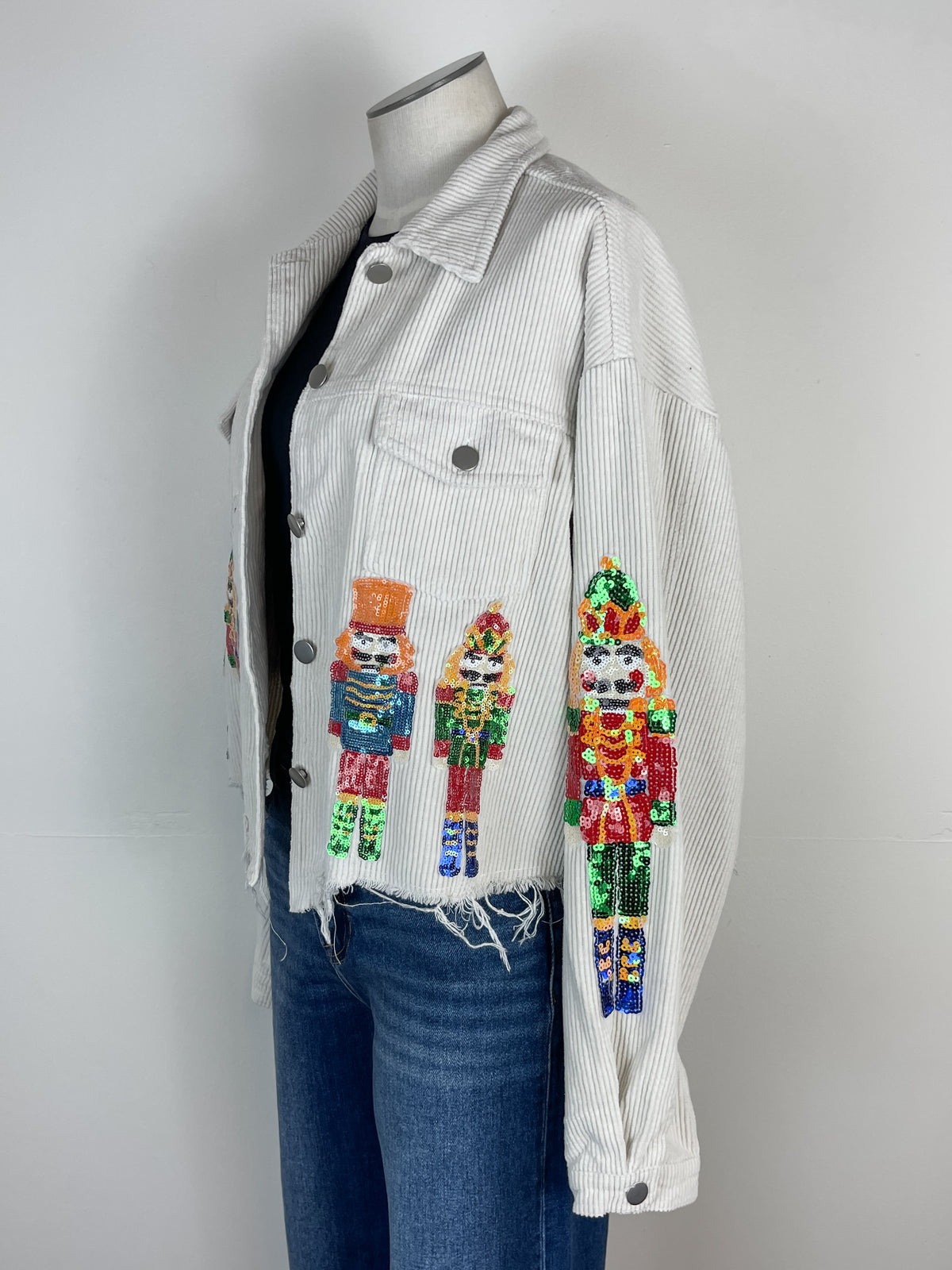 Nutcracker Corduroy Jacket in Off White