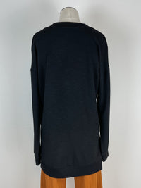 Thread & Supply Scarlett Top in Black Slub