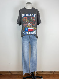 Willie Nelson Born for Trouble Tee in Dark Grey
