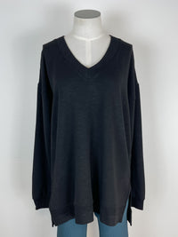 Thread & Supply Scarlett Top in Black Slub