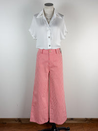 Drew Basic Button Up Blouse in Off White