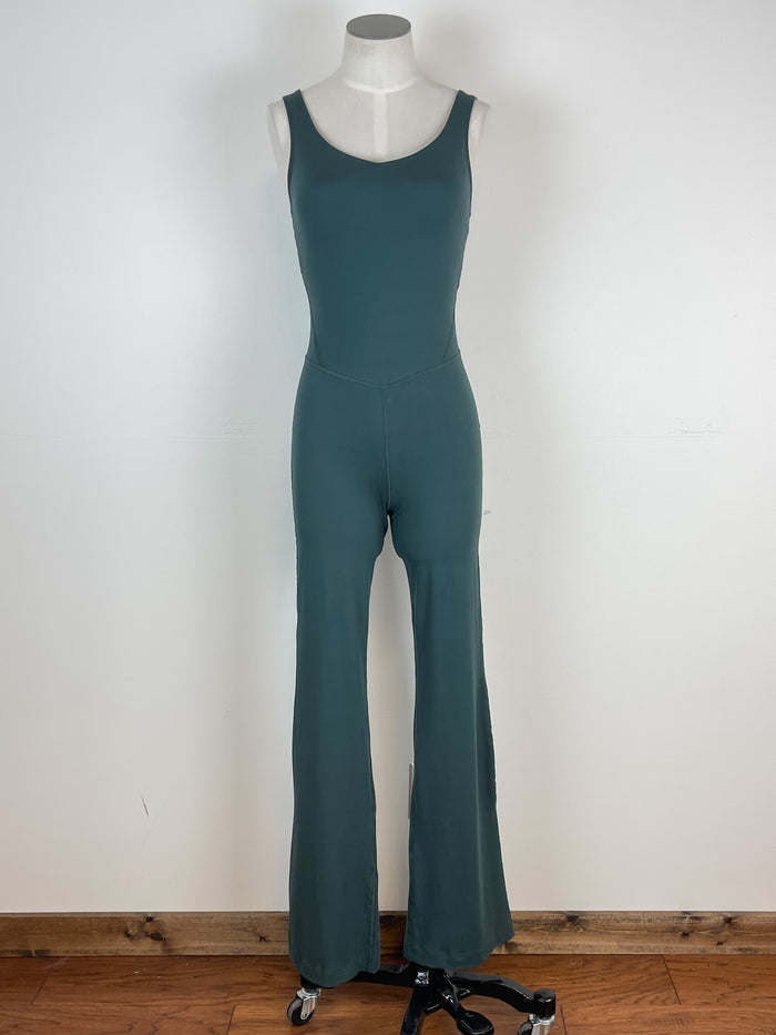 Mallory Flared Jumpsuit in Smoked Spruce