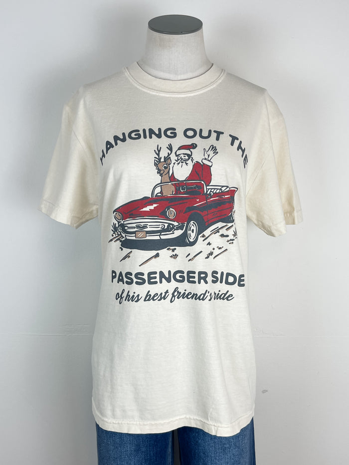 Passenger Side Christmas Tee in Ivory