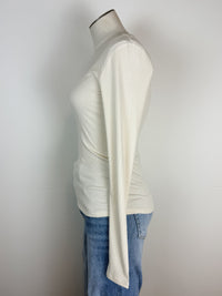 Eloise Scoop Neck Micro Ribbed Long Sleeve