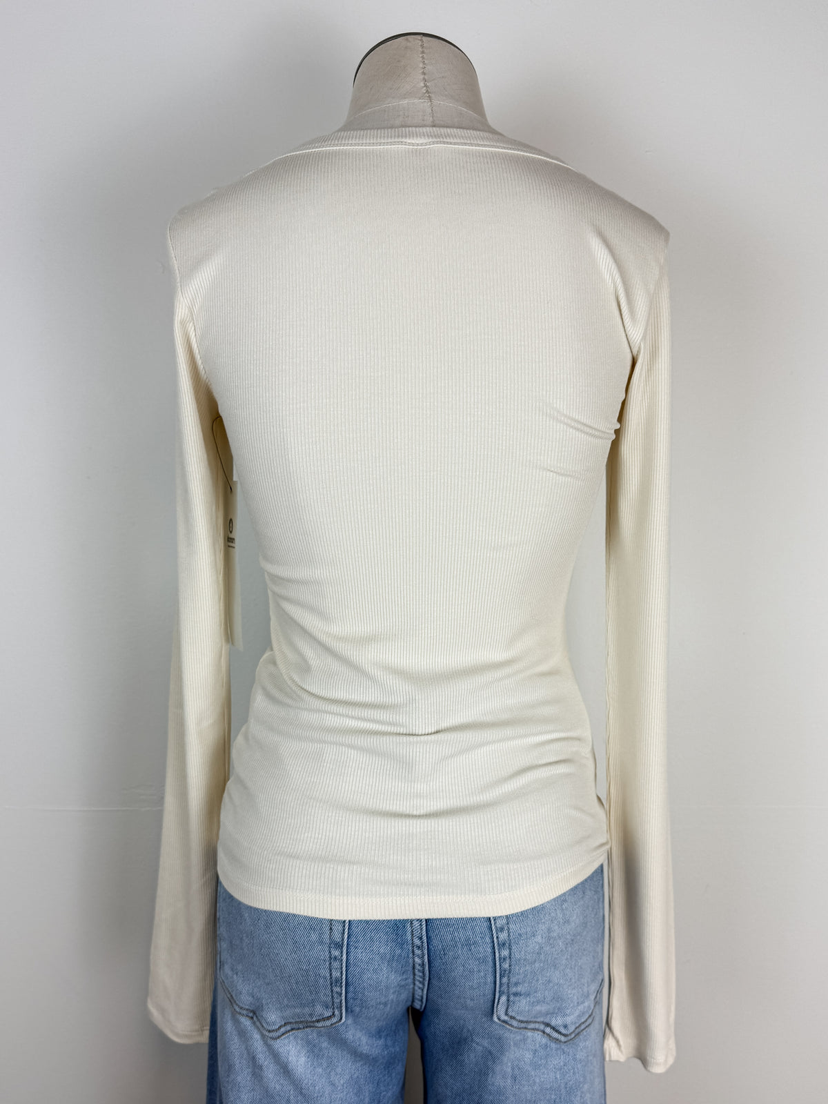 Eloise Scoop Neck Micro Ribbed Long Sleeve