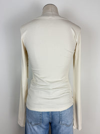 Eloise Scoop Neck Micro Ribbed Long Sleeve