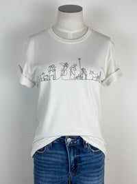 Nativity Tee in Vintage White