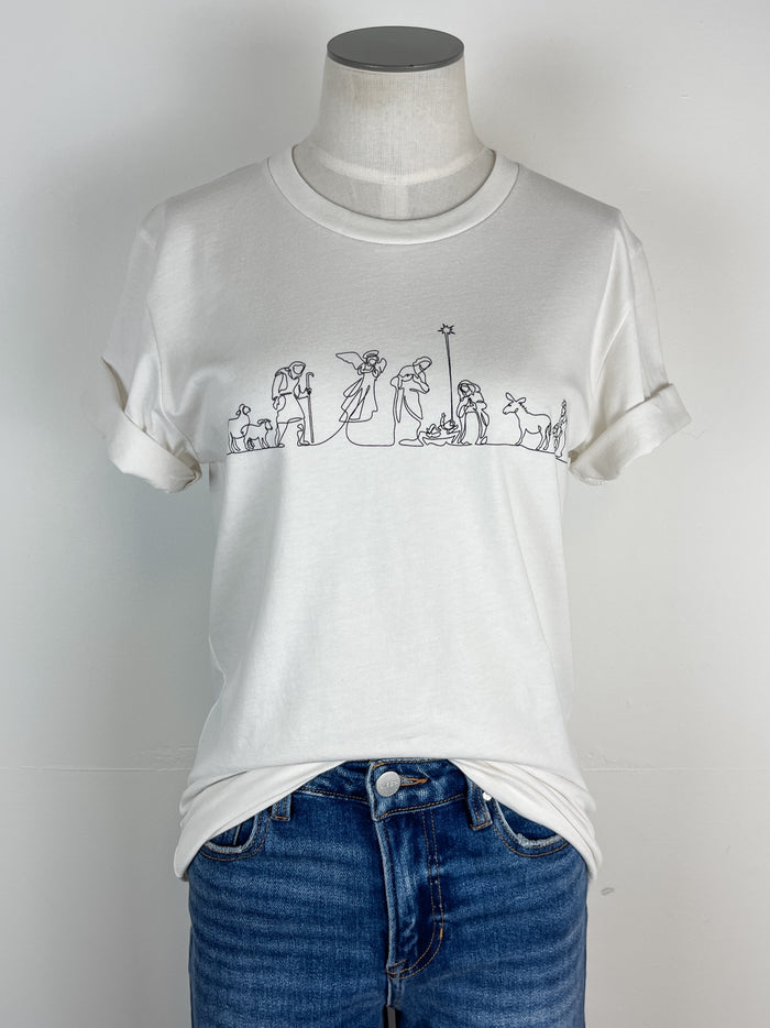 Nativity Tee in Vintage White