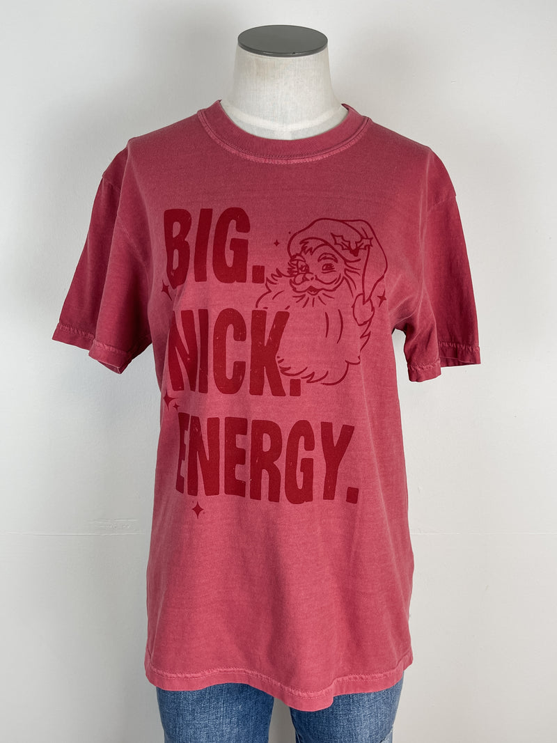 Big Nick Energy Tee in Crimson