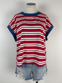 Ann Striped Set in Red Combo