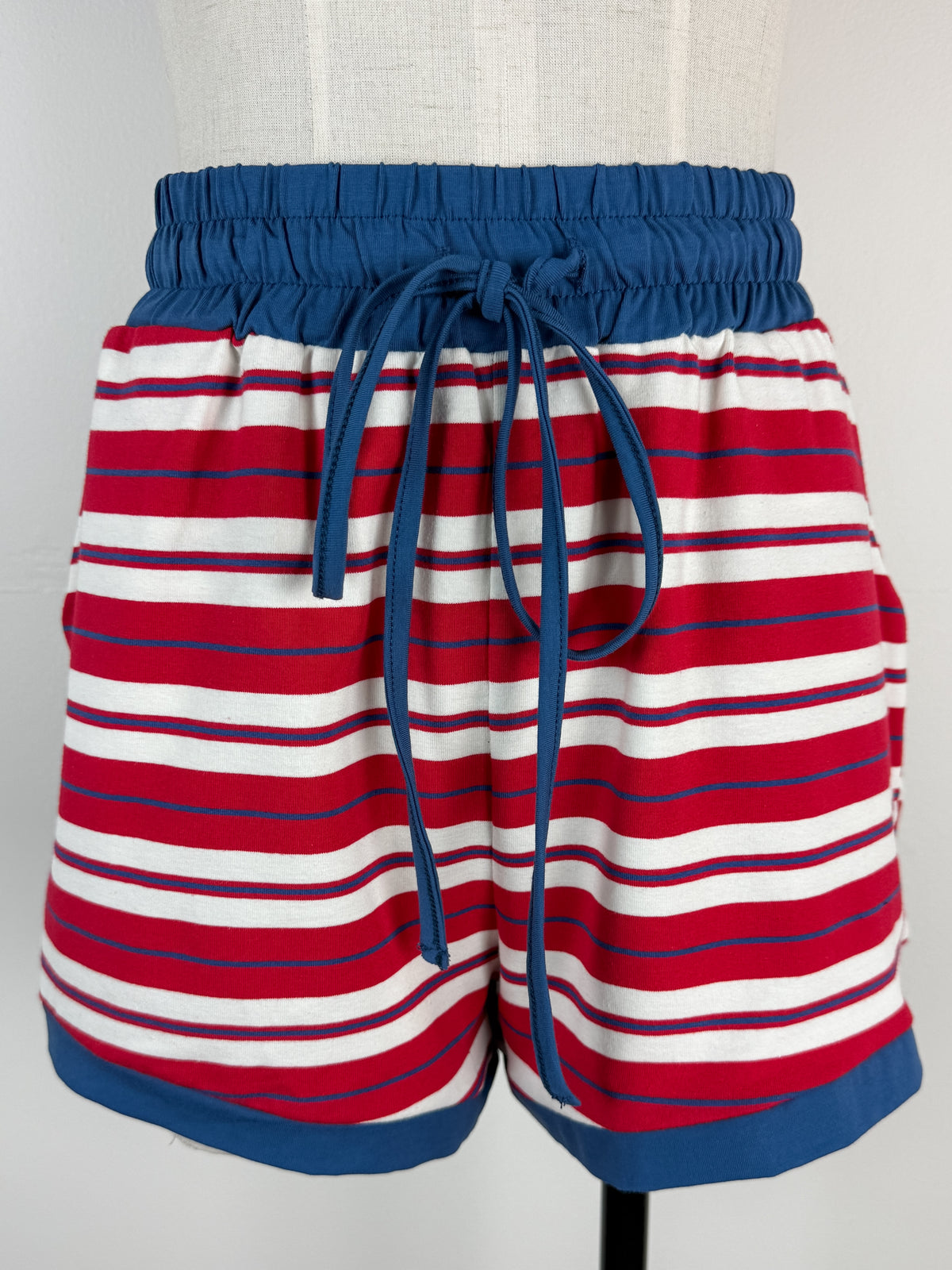 Ann Striped Set in Red Combo