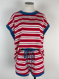 Ann Striped Set in Red Combo