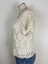 Layla Crochet Cardigan in Natural