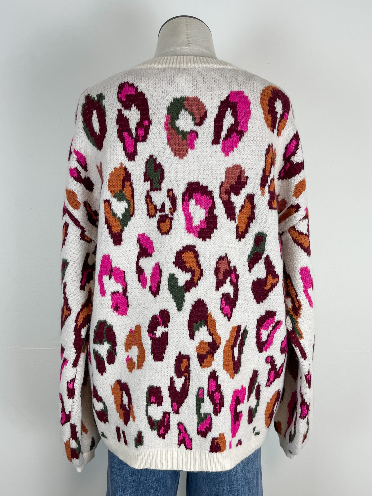 Emma Leopard Sweater in Cream Mix