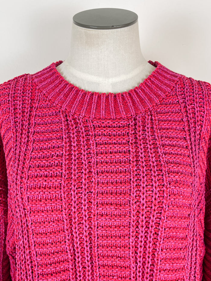 Khloe Knit Sweater in Red/Pink